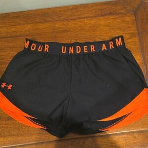 Under Armour Black and Orange Performance Shorts